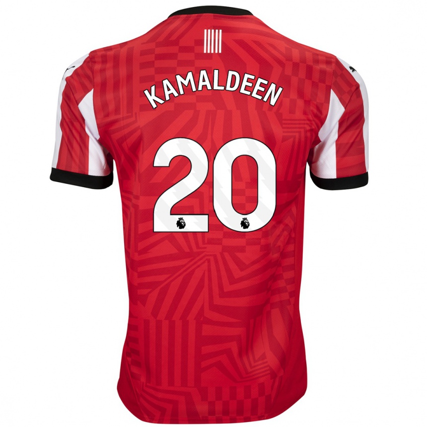 Homme Football Maillot Kamaldeen Sulemana #20 Rouge Blanc Tenues Domicile 2024/25