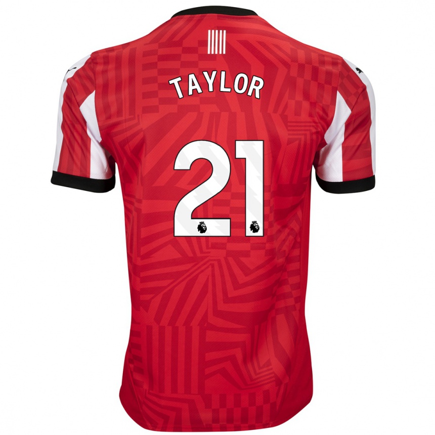 Homme Football Maillot Charlie Taylor #21 Rouge Blanc Tenues Domicile 2024/25