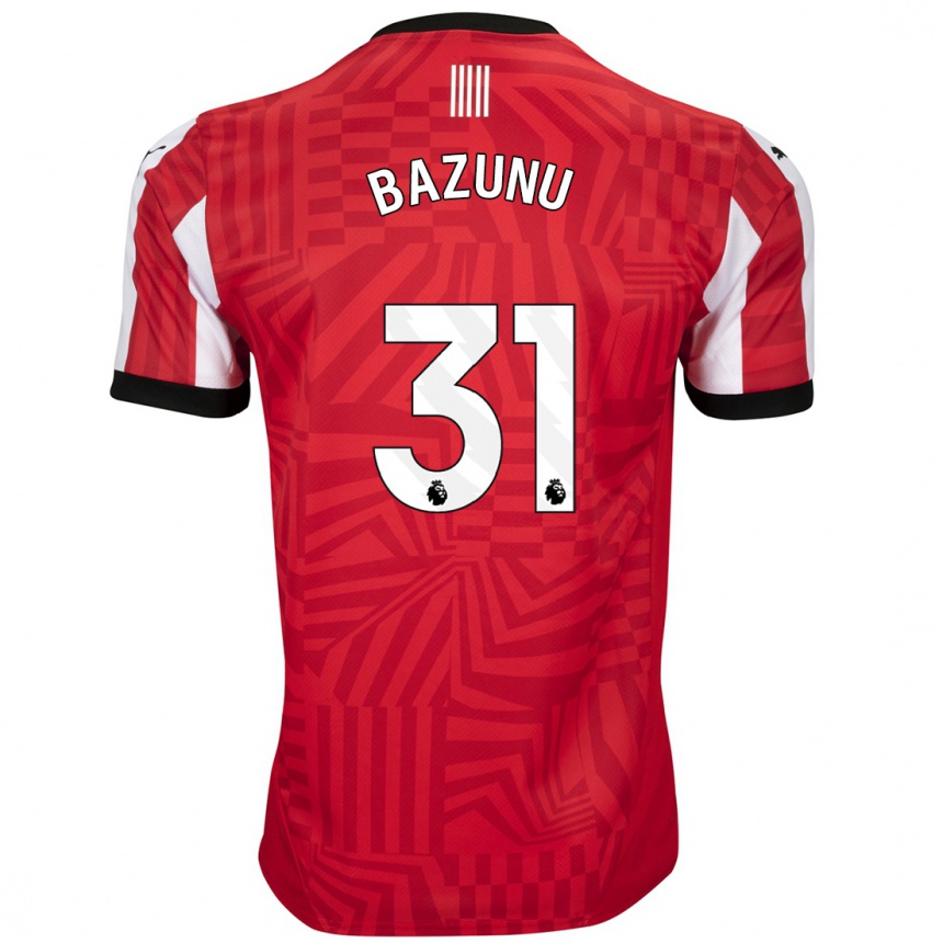 Homme Football Maillot Gavin Bazunu #31 Rouge Blanc Tenues Domicile 2024/25