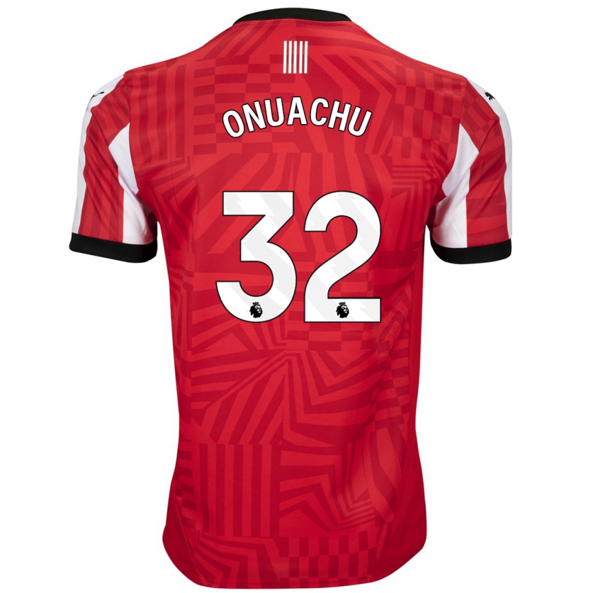 Homme Football Maillot Paul Onuachu #32 Rouge Blanc Tenues Domicile 2024/25