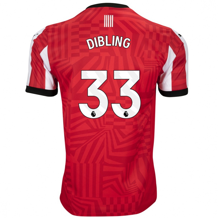 Homme Football Maillot Tyler Dibling #33 Rouge Blanc Tenues Domicile 2024/25