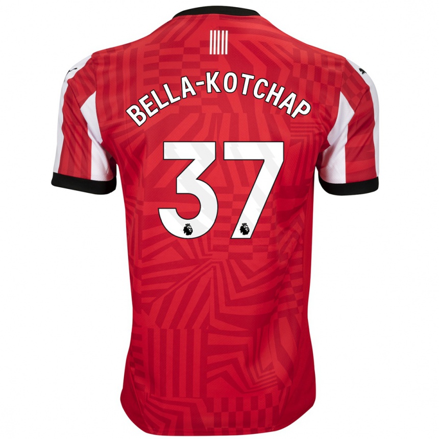 Homme Football Maillot Armel Bella-Kotchap #37 Rouge Blanc Tenues Domicile 2024/25