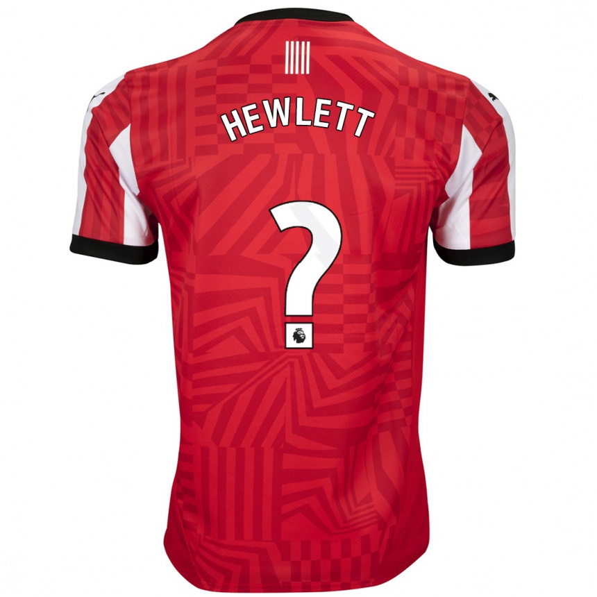 Homme Football Maillot Jem Hewlett #0 Rouge Blanc Tenues Domicile 2024/25