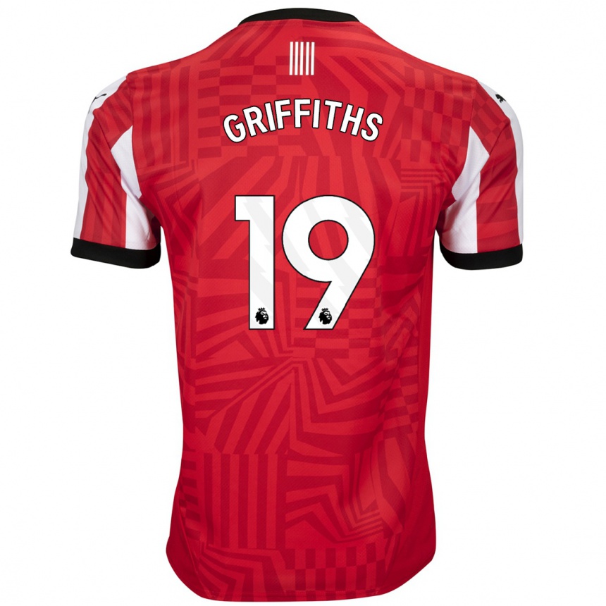 Homme Football Maillot Alice Griffiths #19 Rouge Blanc Tenues Domicile 2024/25