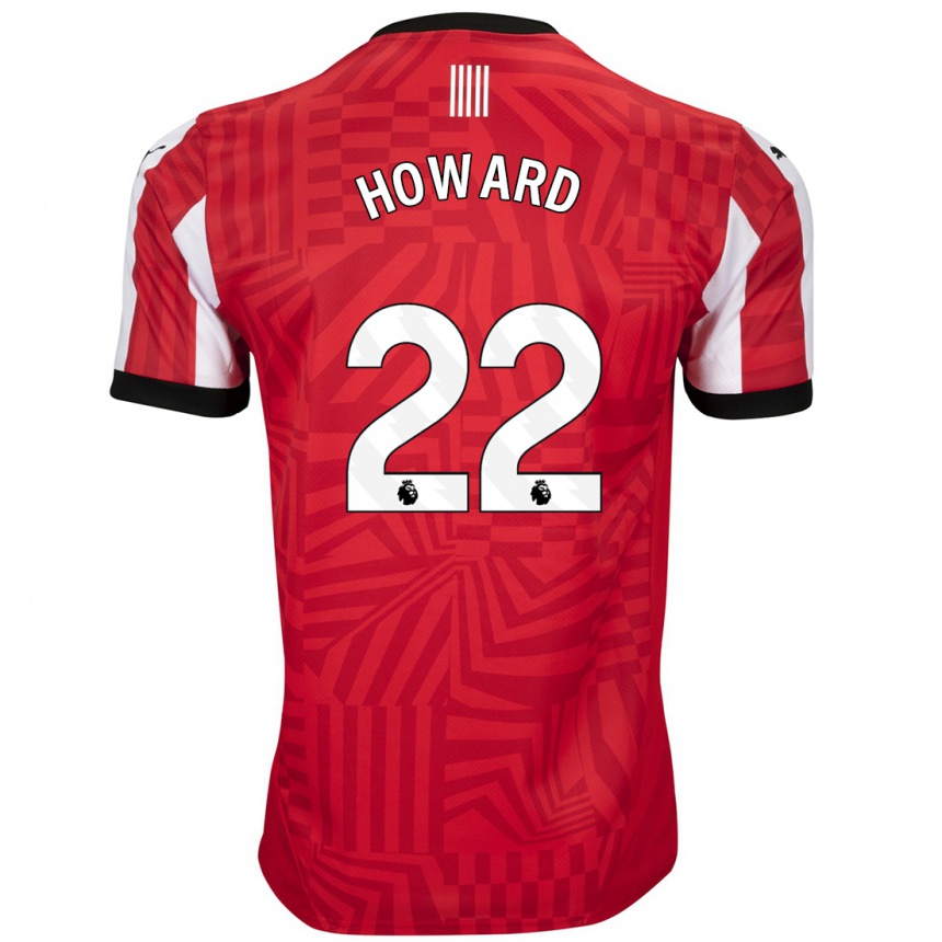 Homme Football Maillot Bethany-May Howard #22 Rouge Blanc Tenues Domicile 2024/25