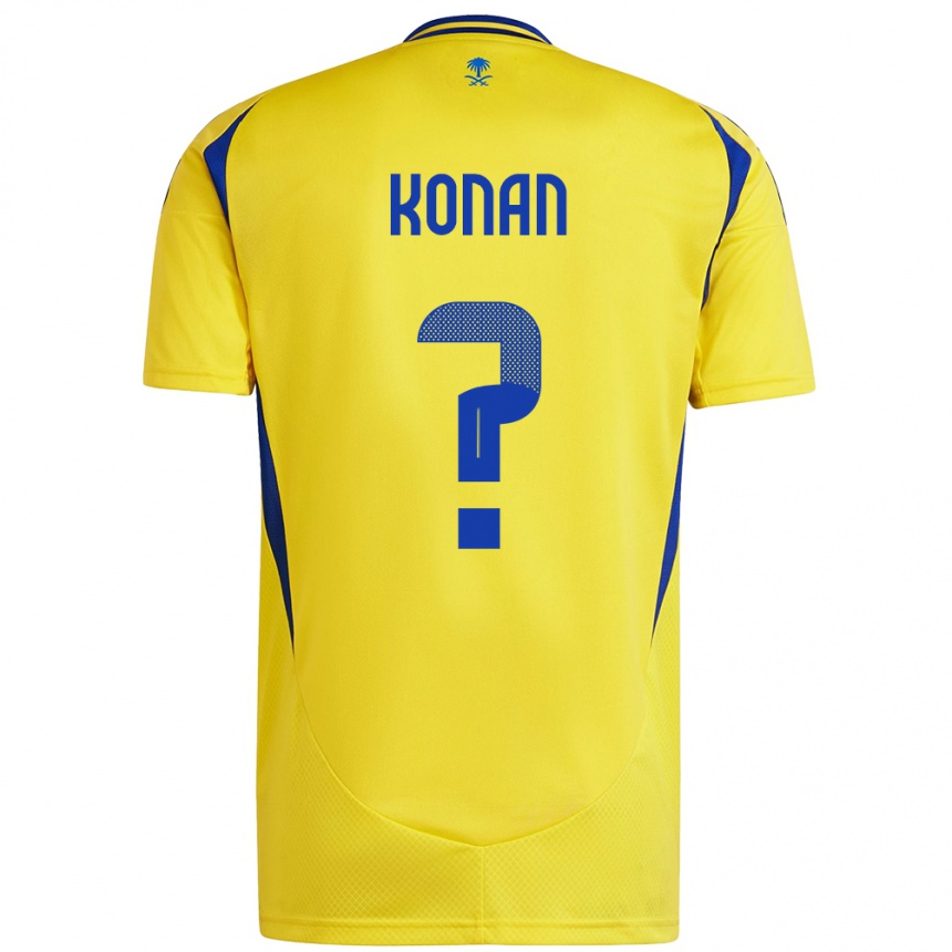 Homme Football Maillot Ghislain Konan #0 Jaune Bleu Tenues Domicile 2024/25