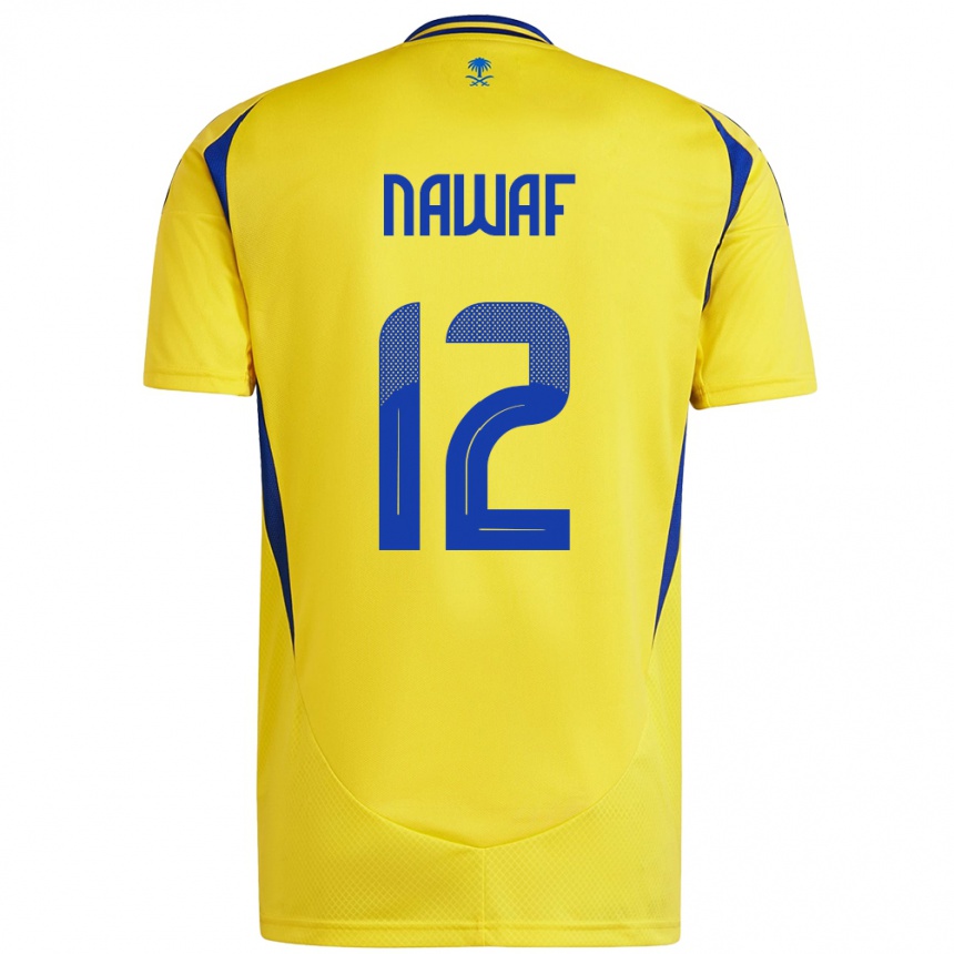 Homme Football Maillot Nawaf Al-Boushal #12 Jaune Bleu Tenues Domicile 2024/25