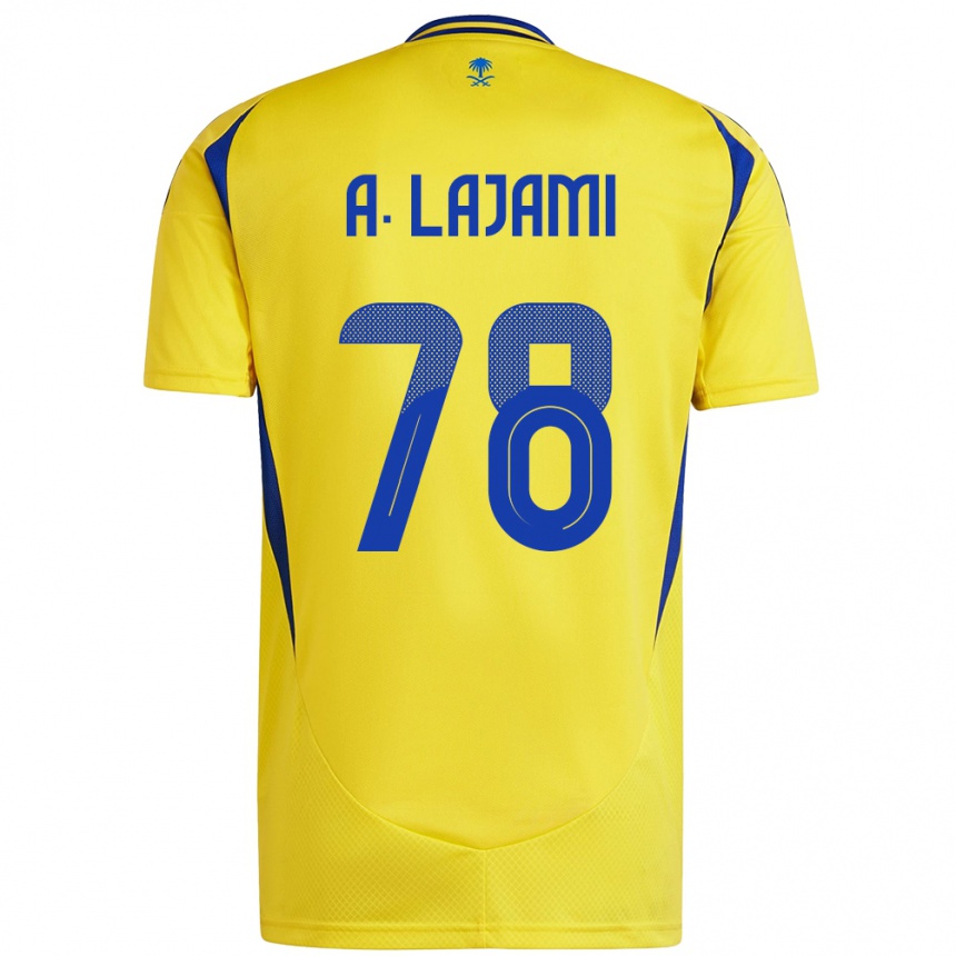 Homme Football Maillot Ali Lajami #78 Jaune Bleu Tenues Domicile 2024/25