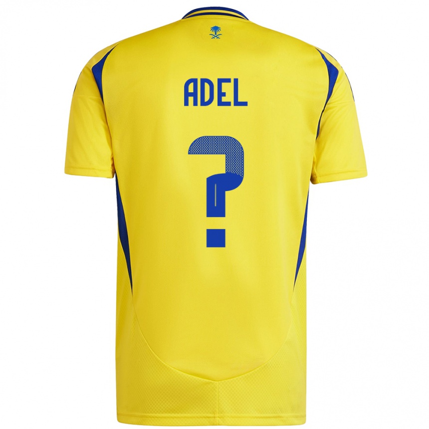 Homme Football Maillot Aida Adel #0 Jaune Bleu Tenues Domicile 2024/25