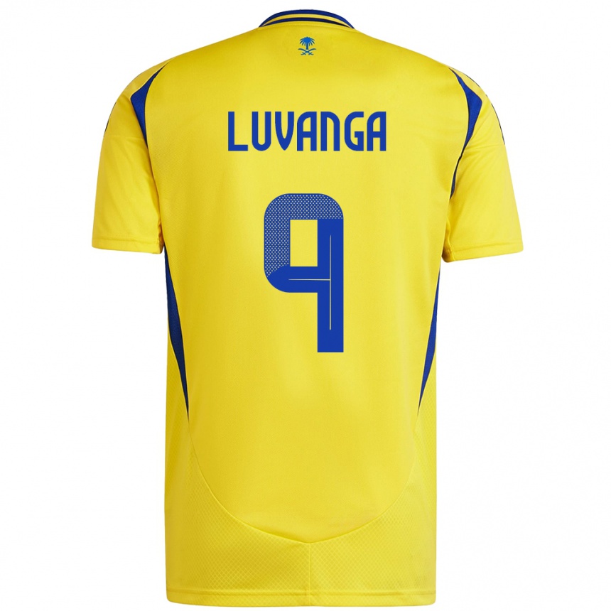 Homme Football Maillot Clara Luvanga #9 Jaune Bleu Tenues Domicile 2024/25