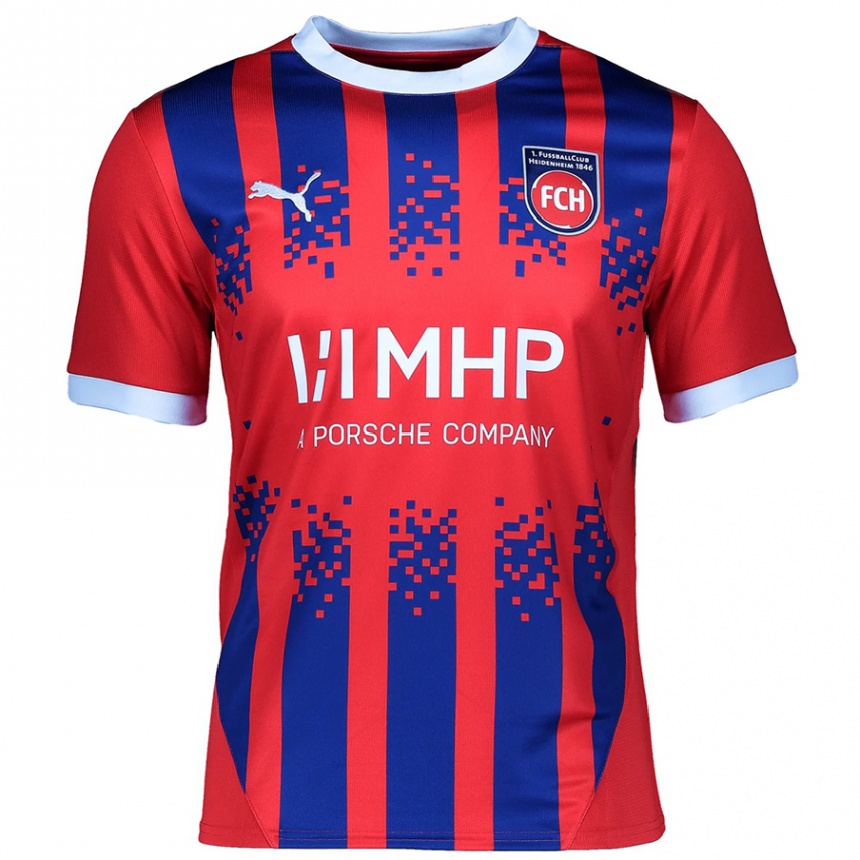 Homme Football Maillot Paul Wanner #10 Rouge Bleu Tenues Domicile 2024/25