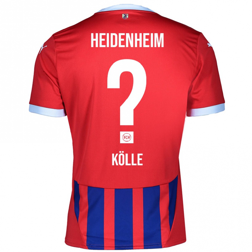 Homme Football Maillot Adam Kölle #0 Rouge Bleu Tenues Domicile 2024/25