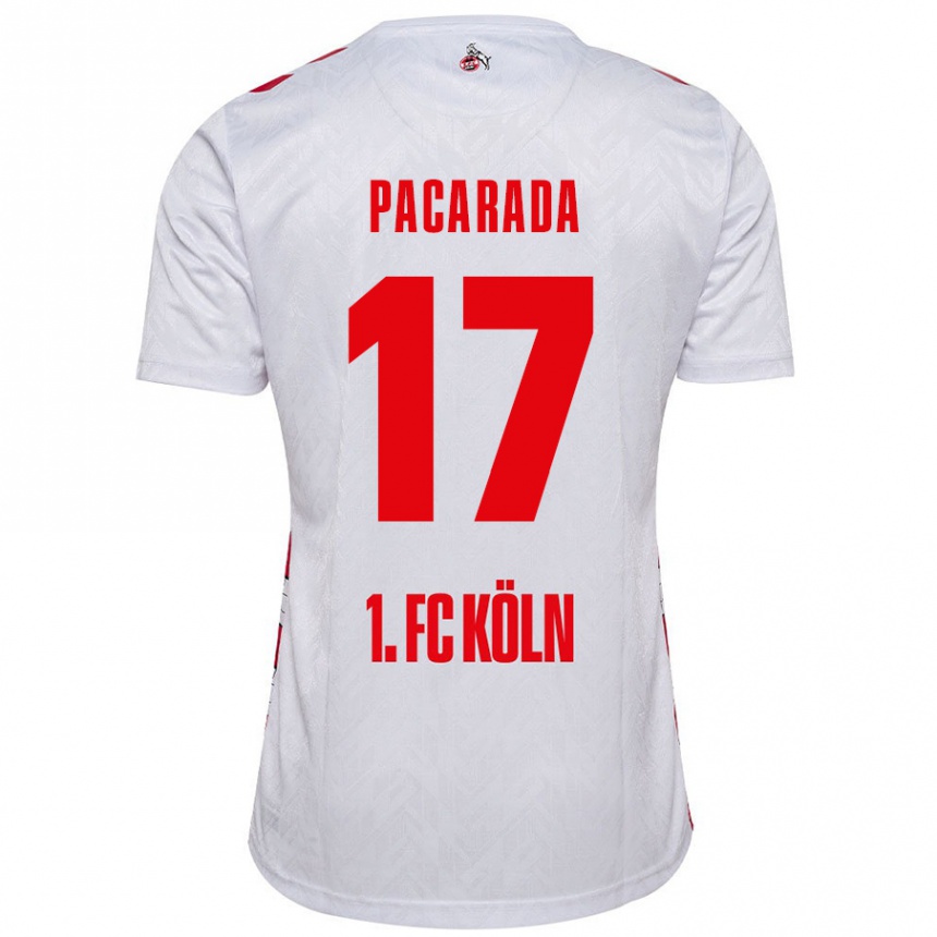 Homme Football Maillot Leart Paçarada #17 Blanc Rouge Tenues Domicile 2024/25