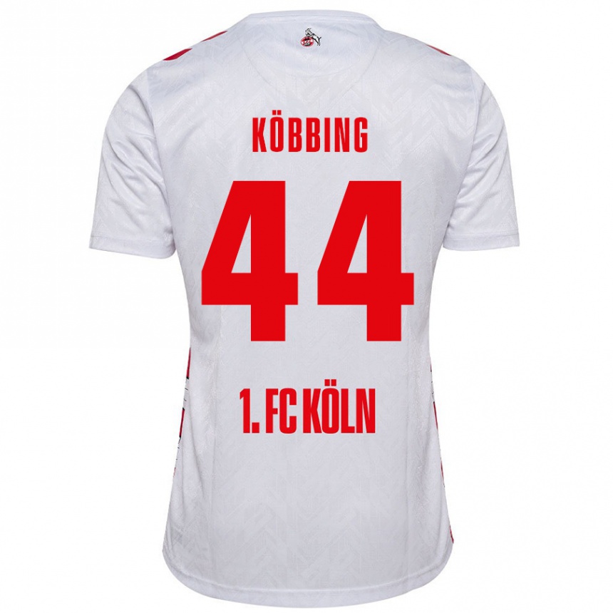 Homme Football Maillot Matthias Köbbing #44 Blanc Rouge Tenues Domicile 2024/25