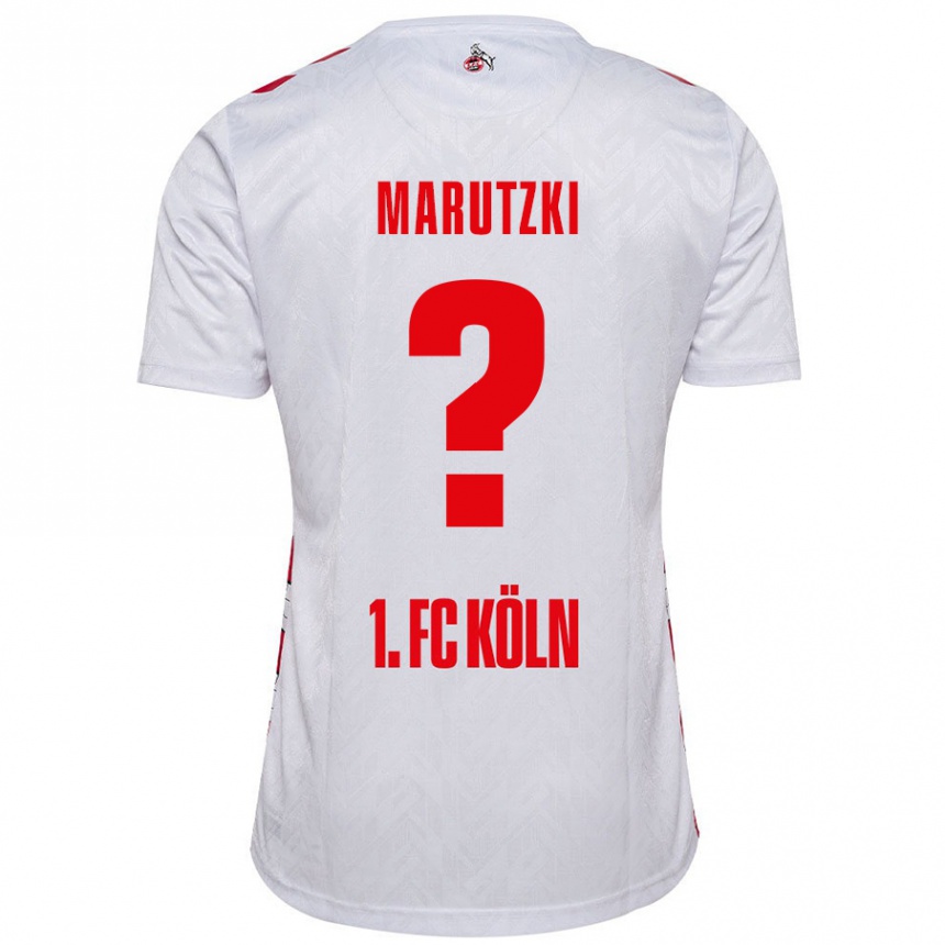 Homme Football Maillot Mikolaj Marutzki #0 Blanc Rouge Tenues Domicile 2024/25