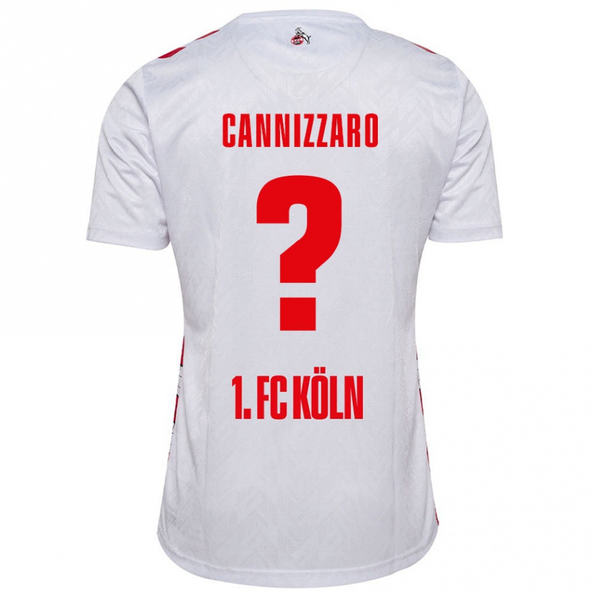 Homme Football Maillot Simone Cannizzaro #0 Blanc Rouge Tenues Domicile 2024/25