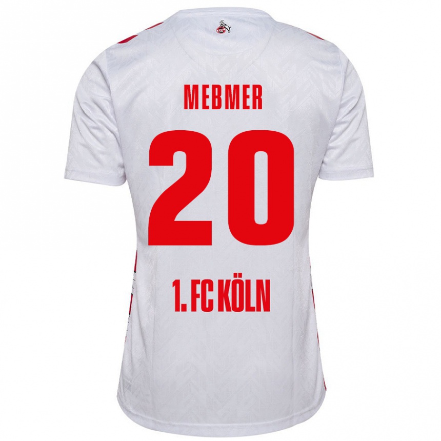 Homme Football Maillot Meike Meßmer #20 Blanc Rouge Tenues Domicile 2024/25