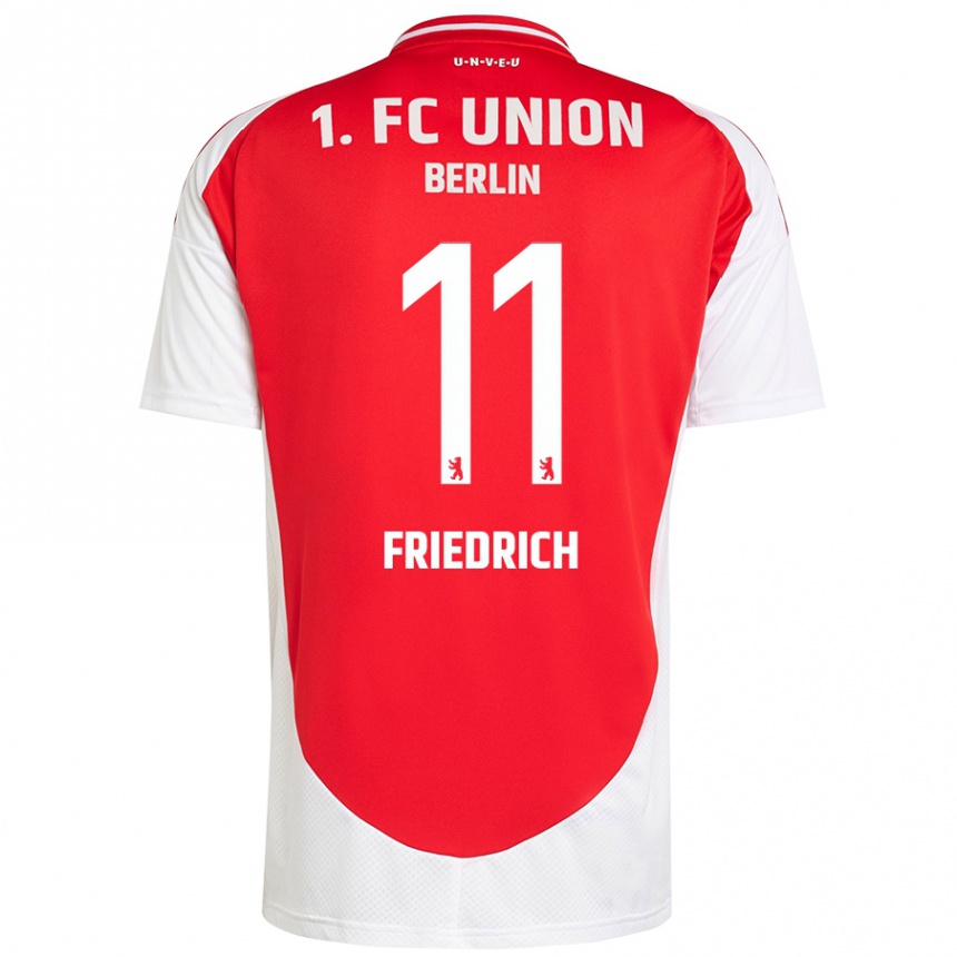 Homme Football Maillot Julien Friedrich #11 Rouge Blanc Tenues Domicile 2024/25