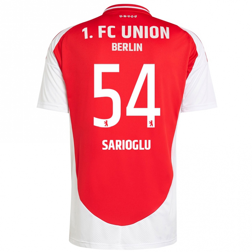 Homme Football Maillot Defne Sarıoğlu #54 Rouge Blanc Tenues Domicile 2024/25