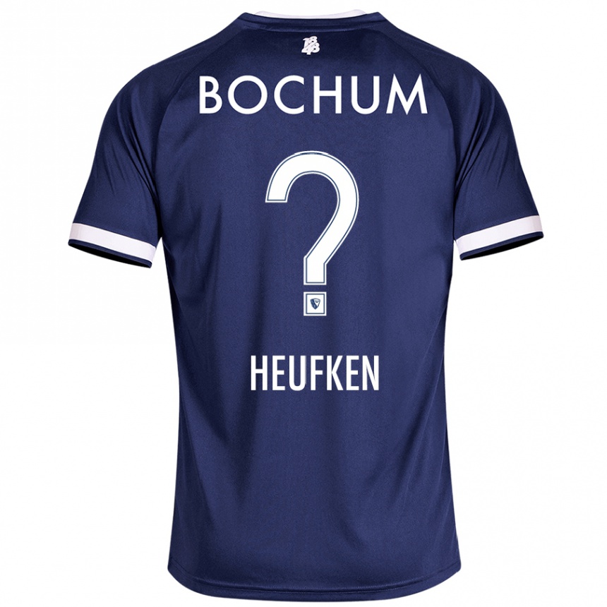 Homme Football Maillot Jeremias Heufken #0 Bleu Foncé Tenues Domicile 2024/25