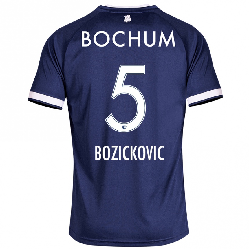 Homme Football Maillot Niko Bozickovic #5 Bleu Foncé Tenues Domicile 2024/25