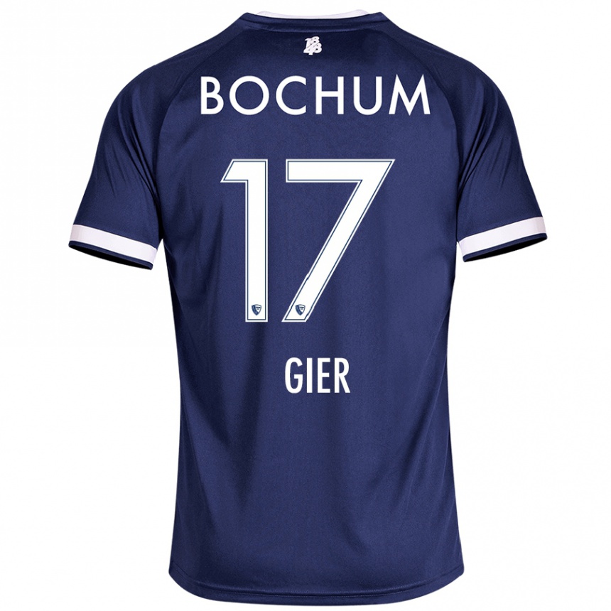 Homme Football Maillot Madeline Gier #17 Bleu Foncé Tenues Domicile 2024/25