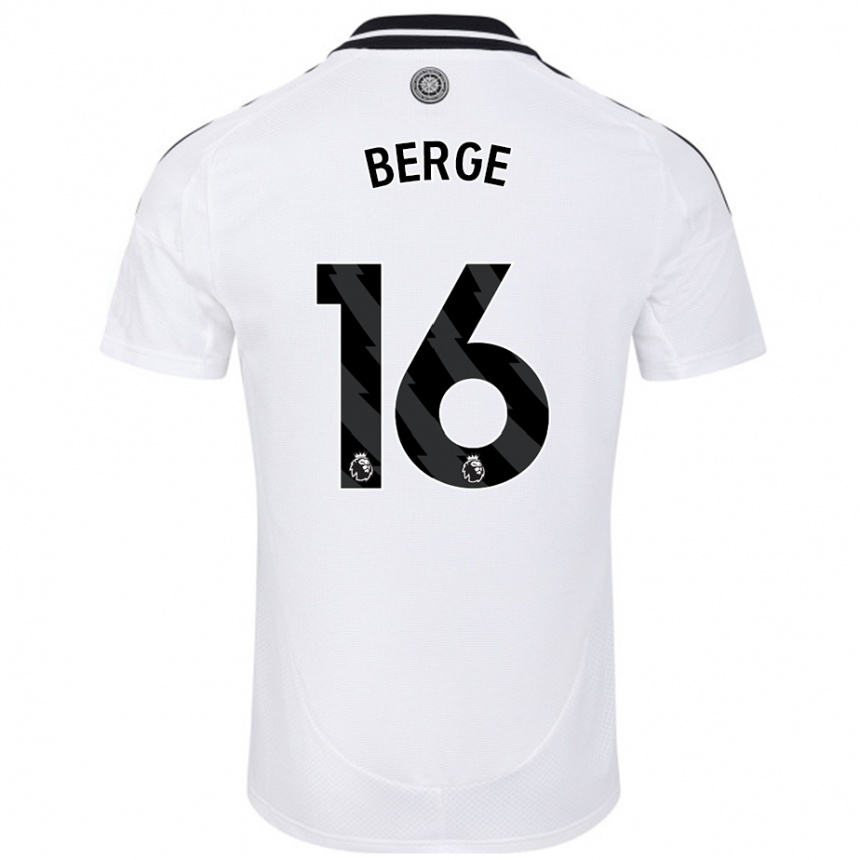 Homme Football Maillot Sander Berge #16 Blanc Tenues Domicile 2024/25