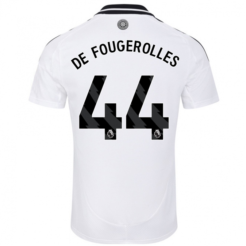 Homme Football Maillot Luc De Fougerolles #44 Blanc Tenues Domicile 2024/25