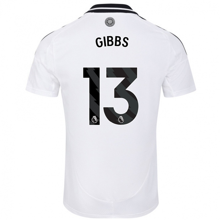 Homme Football Maillot Frankie Gibbs #13 Blanc Tenues Domicile 2024/25