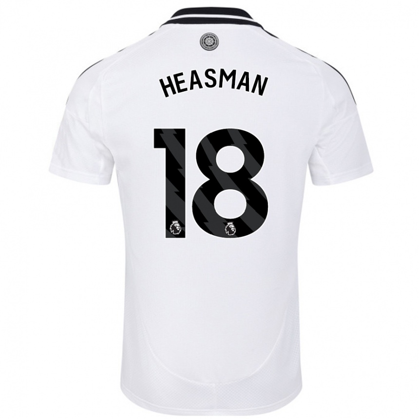 Homme Football Maillot Georgia Heasman #18 Blanc Tenues Domicile 2024/25