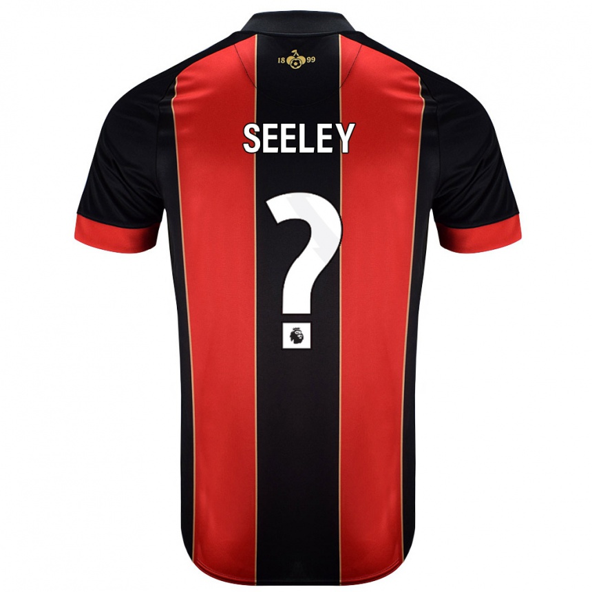 Homme Football Maillot Will Seeley #0 Rouge Noir Tenues Domicile 2024/25