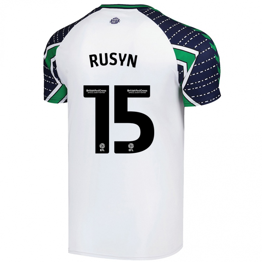 Homme Football Maillot Nazariy Rusyn #15 Blanc Tenues Extérieur 2024/25