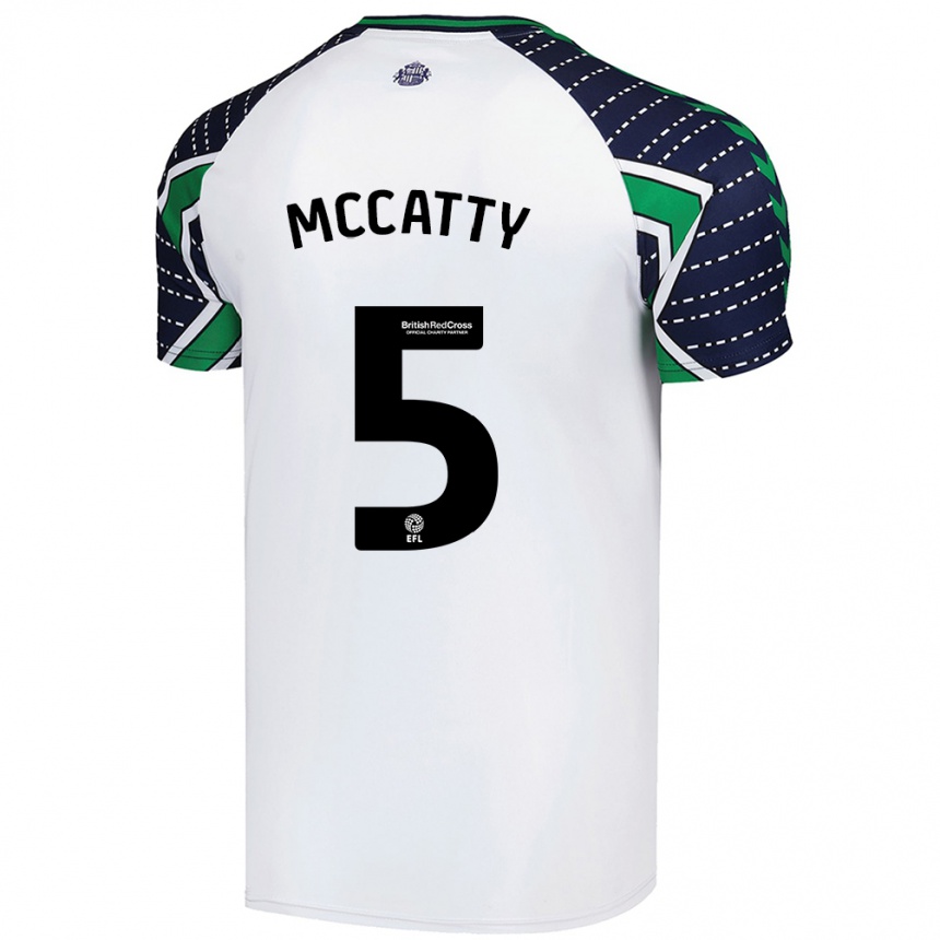 Homme Football Maillot Grace Mccatty #5 Blanc Tenues Extérieur 2024/25