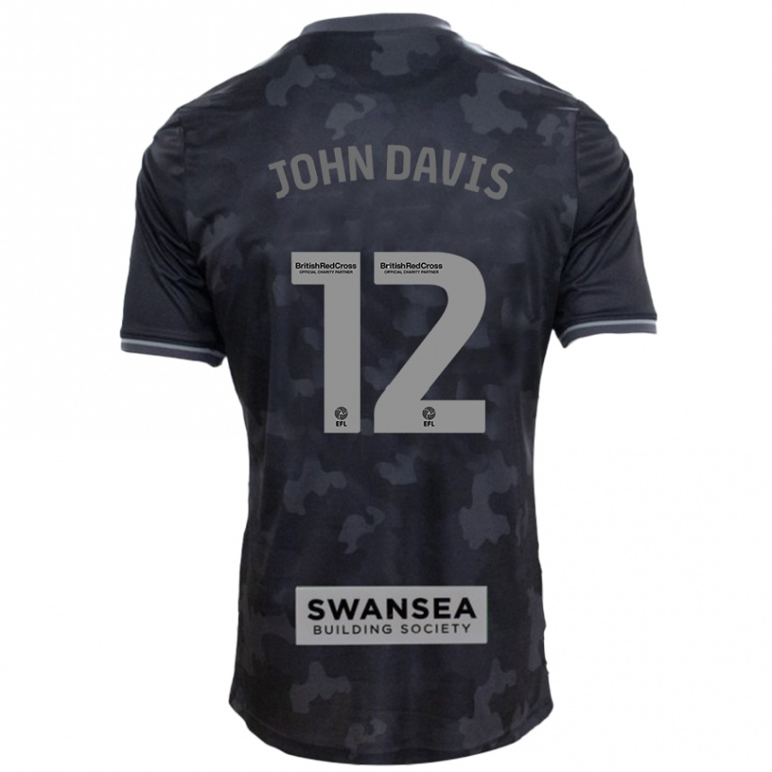 Homme Football Maillot Stacey John-Davis #12 Noir Tenues Extérieur 2024/25