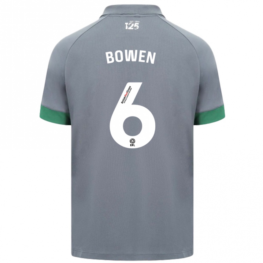 Homme Football Maillot Megan Bowen #6 Gris Foncé Tenues Extérieur 2024/25