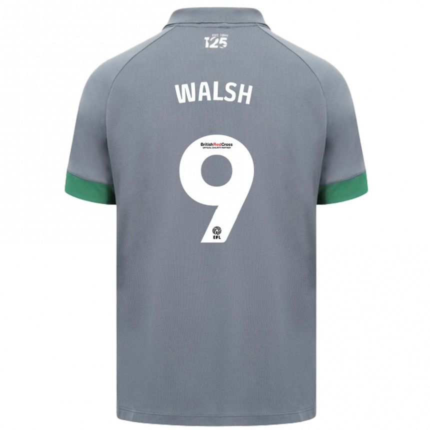 Homme Football Maillot Catherine Walsh #9 Gris Foncé Tenues Extérieur 2024/25