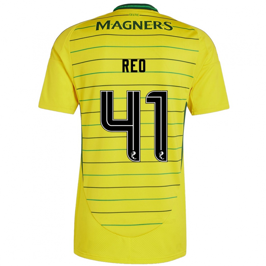 Homme Football Maillot Reo Hatate #41 Jaune Tenues Extérieur 2024/25