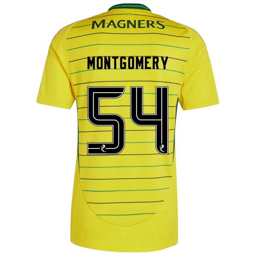 Homme Football Maillot Adam Montgomery #54 Jaune Tenues Extérieur 2024/25