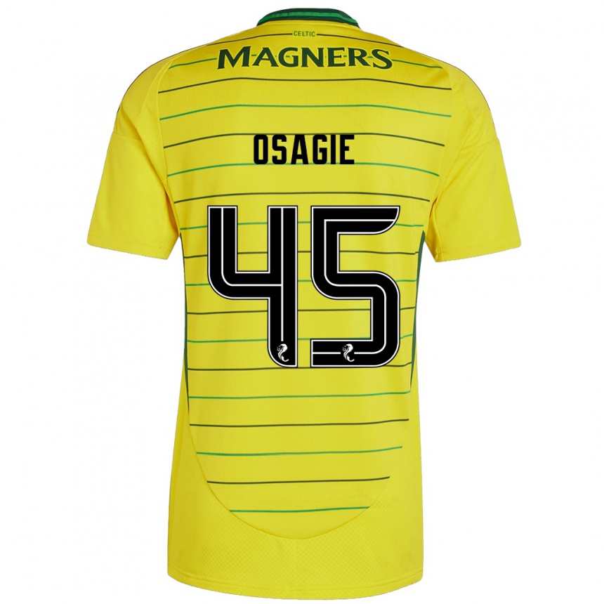 Homme Football Maillot Justin Osagie #45 Jaune Tenues Extérieur 2024/25