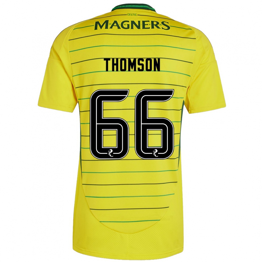 Homme Football Maillot Corey Thomson #66 Jaune Tenues Extérieur 2024/25