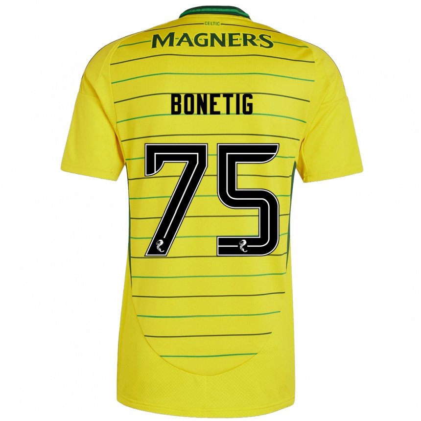 Homme Football Maillot Liam Bonetig #75 Jaune Tenues Extérieur 2024/25