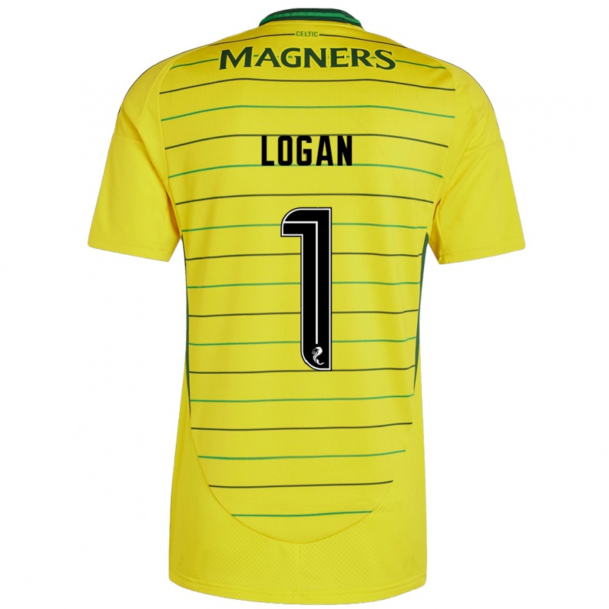 Homme Football Maillot Chloe Logan #1 Jaune Tenues Extérieur 2024/25