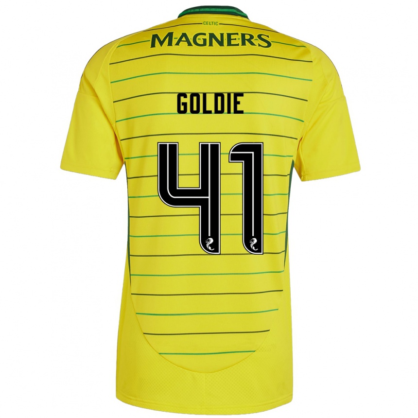 Homme Football Maillot Clare Goldie #41 Jaune Tenues Extérieur 2024/25