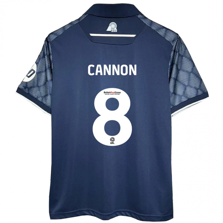 Homme Football Maillot Andy Cannon #8 Noir Tenues Extérieur 2024/25