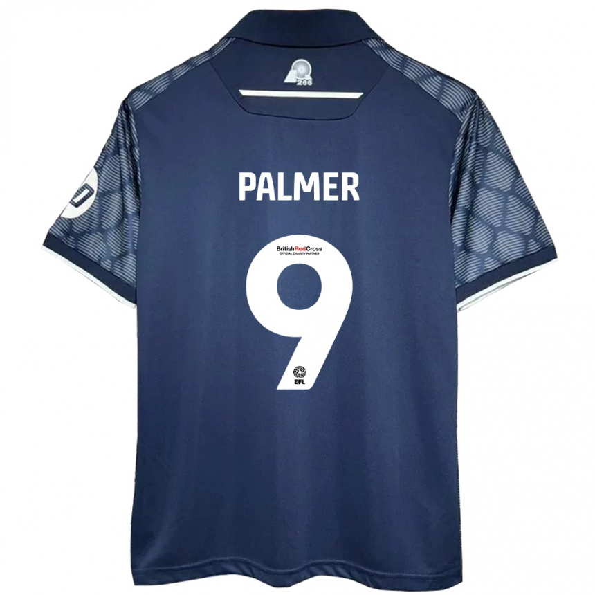 Homme Football Maillot Ollie Palmer #9 Noir Tenues Extérieur 2024/25