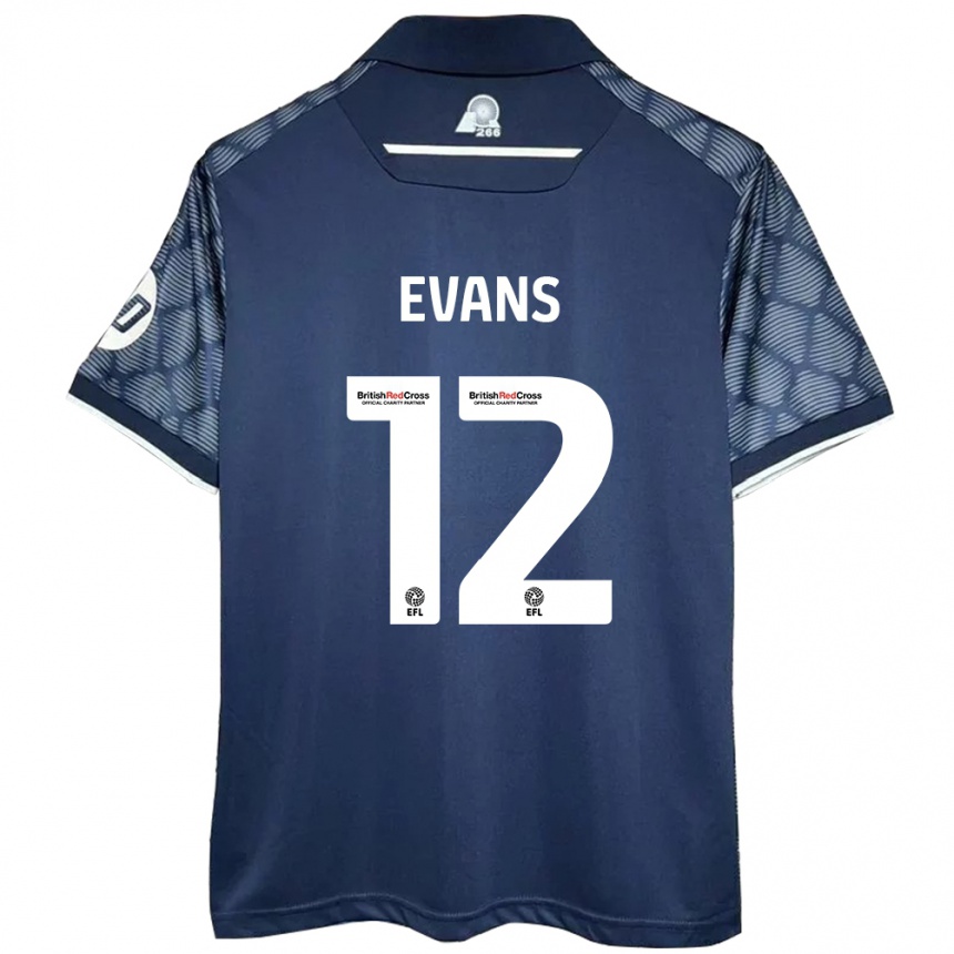 Homme Football Maillot George Evans #12 Noir Tenues Extérieur 2024/25