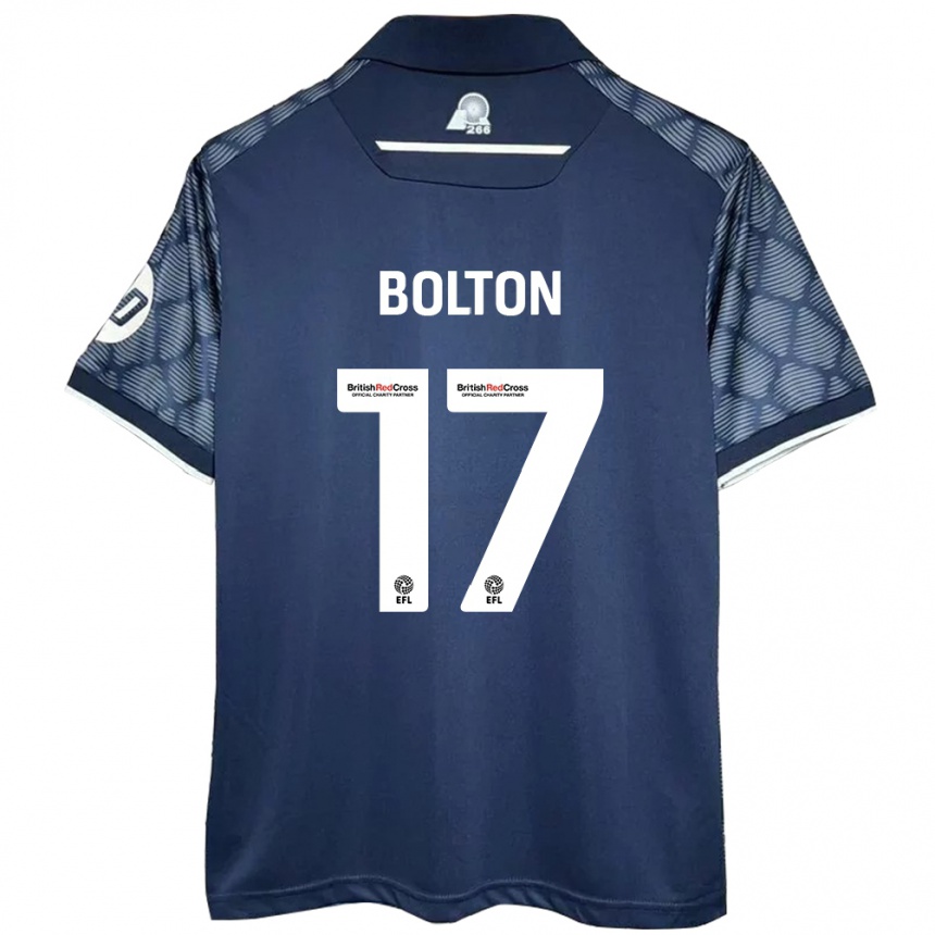 Homme Football Maillot Luke Bolton #17 Noir Tenues Extérieur 2024/25