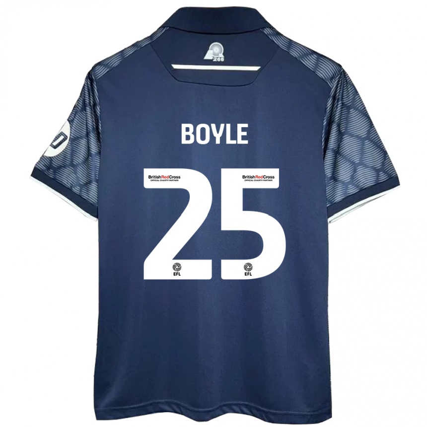 Homme Football Maillot Will Boyle #25 Noir Tenues Extérieur 2024/25