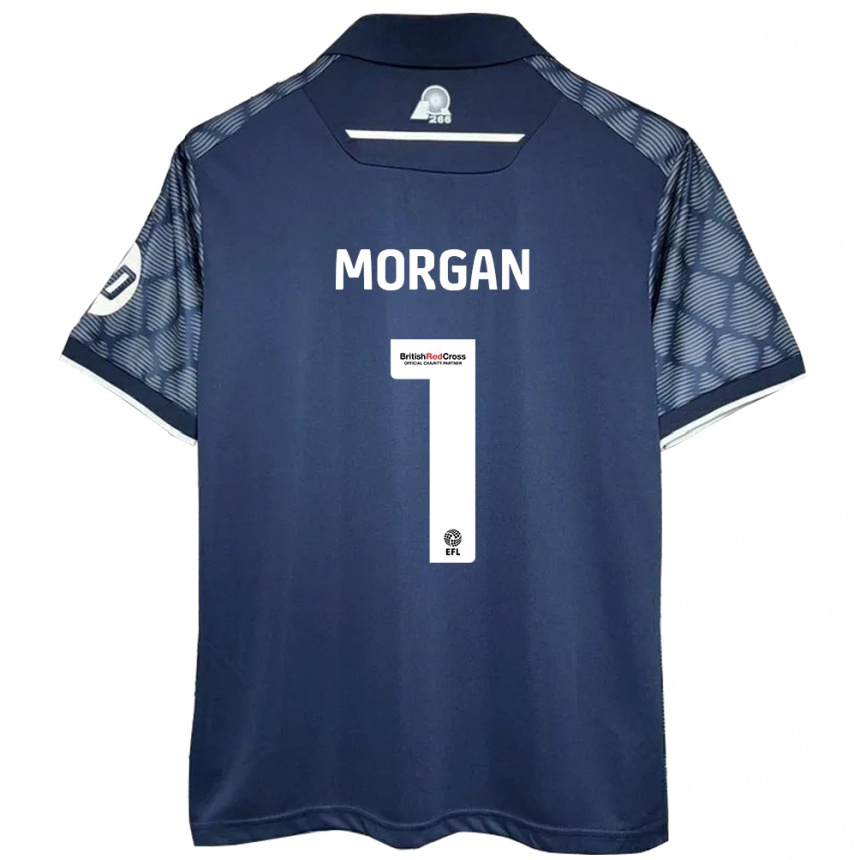 Homme Football Maillot Delyth Morgan #1 Noir Tenues Extérieur 2024/25