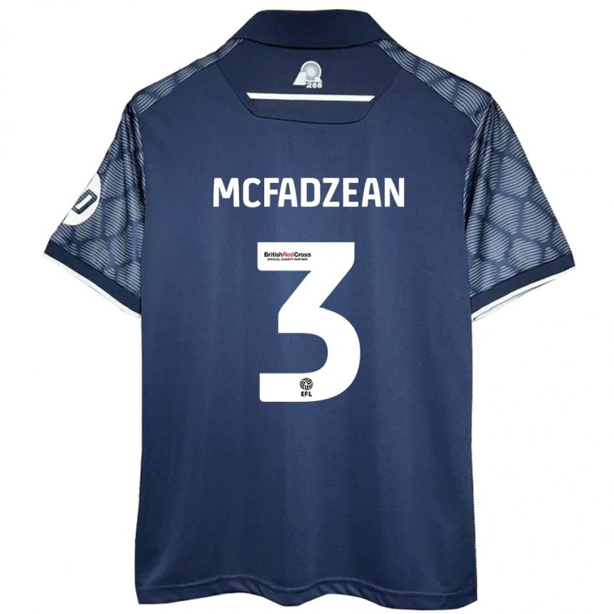 Homme Football Maillot Callum Mcfadzean #3 Noir Tenues Extérieur 2024/25